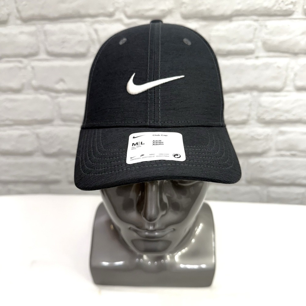 NEW Nike [M/L] Men's Heathered CLUB Golf Hat/Cap-Black/Smoke Grey HF5289-010 New